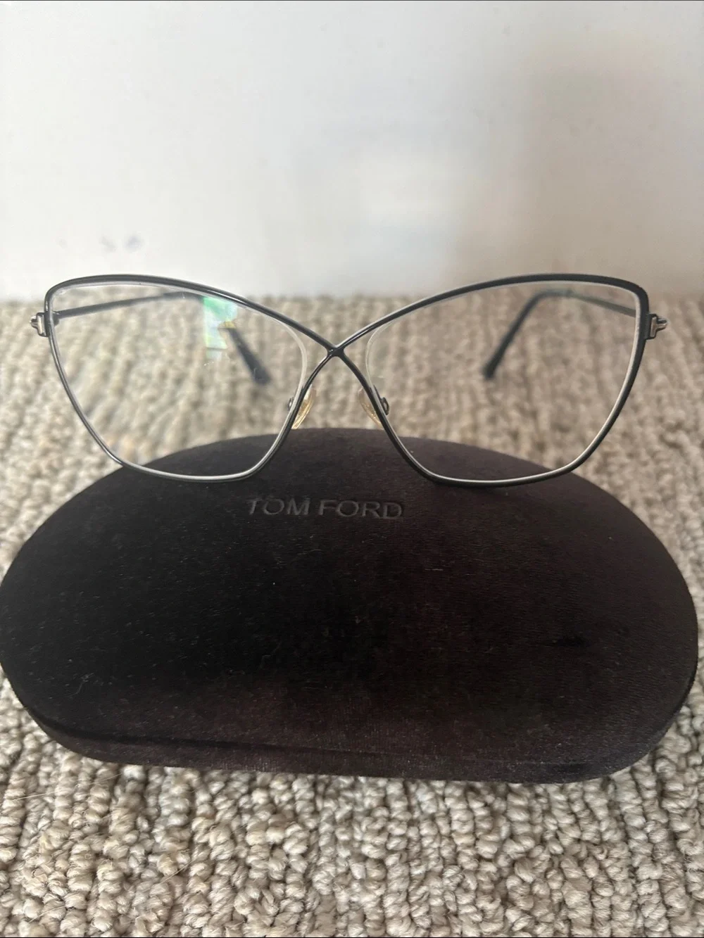 Tom Ford Women's Cat-Eye Metal Glasses - Gunmetal